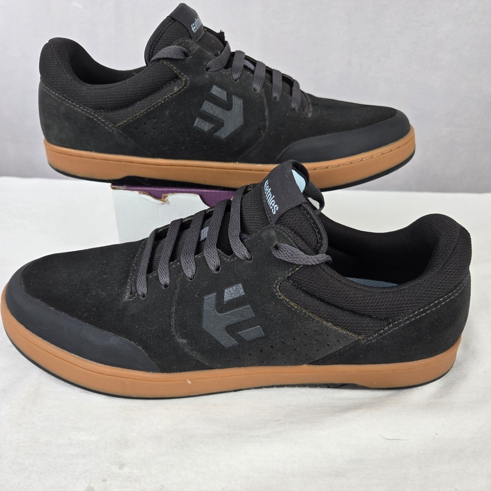 Etnies Marana Mens Skate Shoes Black Gum Michelin Outsole Suede Sneakers 12